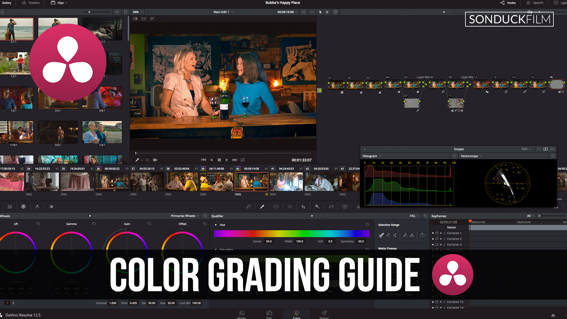 free download clip tutorial davinci resolve color grading